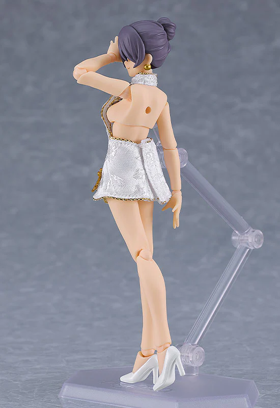 figma Female Body (Mika) with Mini Skirt Chinese Dress Outfit (White) - Image 3