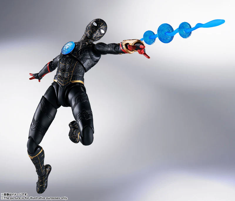 S.H.Figuarts Spider-Man [Black & Gold Unit] (SPIDER-MAN: No Way Home) Special Set - Image 3