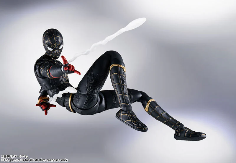 S.H.Figuarts Spider-Man [Black & Gold Unit] (SPIDER-MAN: No Way Home) Special Set - Image 4